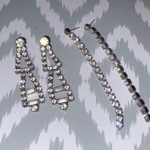 Vintage Silver Earrings Set
